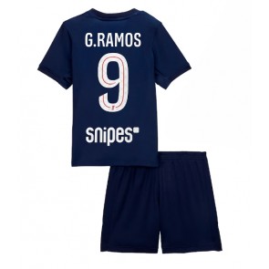 Paris Saint-Germain Goncalo Ramos #9 Hemmaställ Barn 2025-26 Kortärmad (+ Korta byxor)